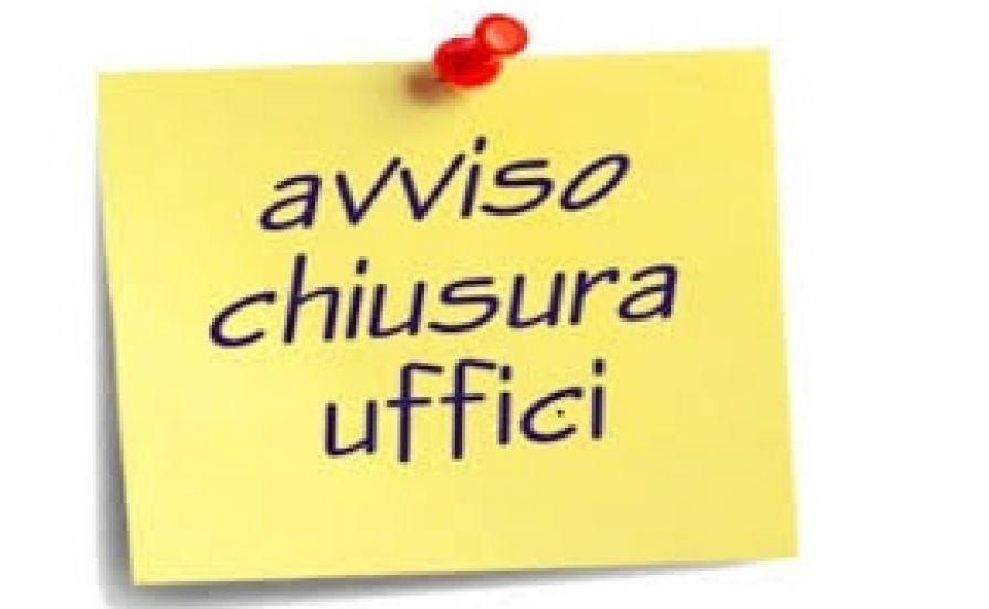 chiusura estiva uffici decentrati (luglio / agosto 2018)